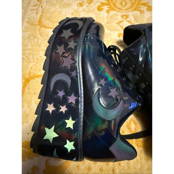 Y.R.U. REFLECTIVE LALA LUNA PLATFORM SNEAKERS dollskill sold out - Picture 3 of 7